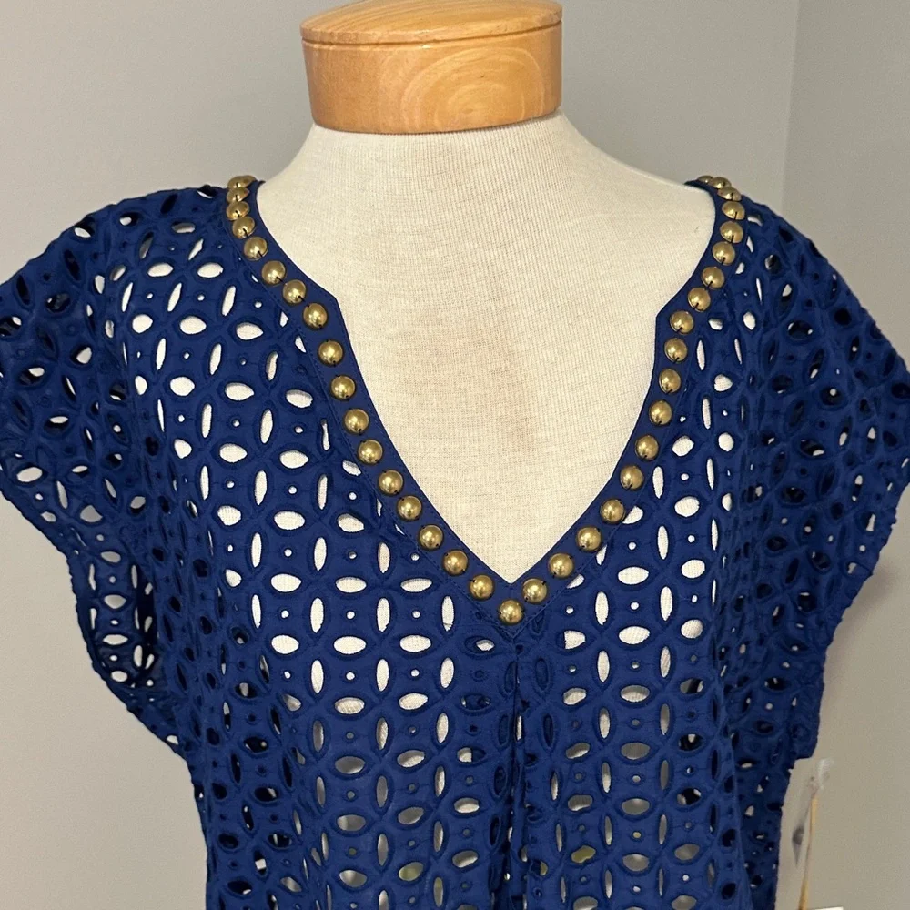 Lilly Pulitzer for Target Navy Blue Eyelet Cover-Up NWT - Picture 4 of 6